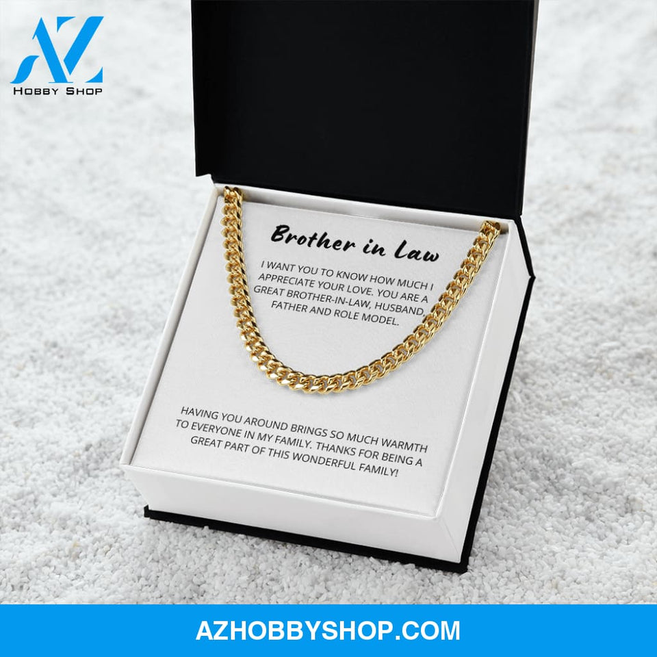 Brother in Law - Part of a Family - Cuban Link Chain