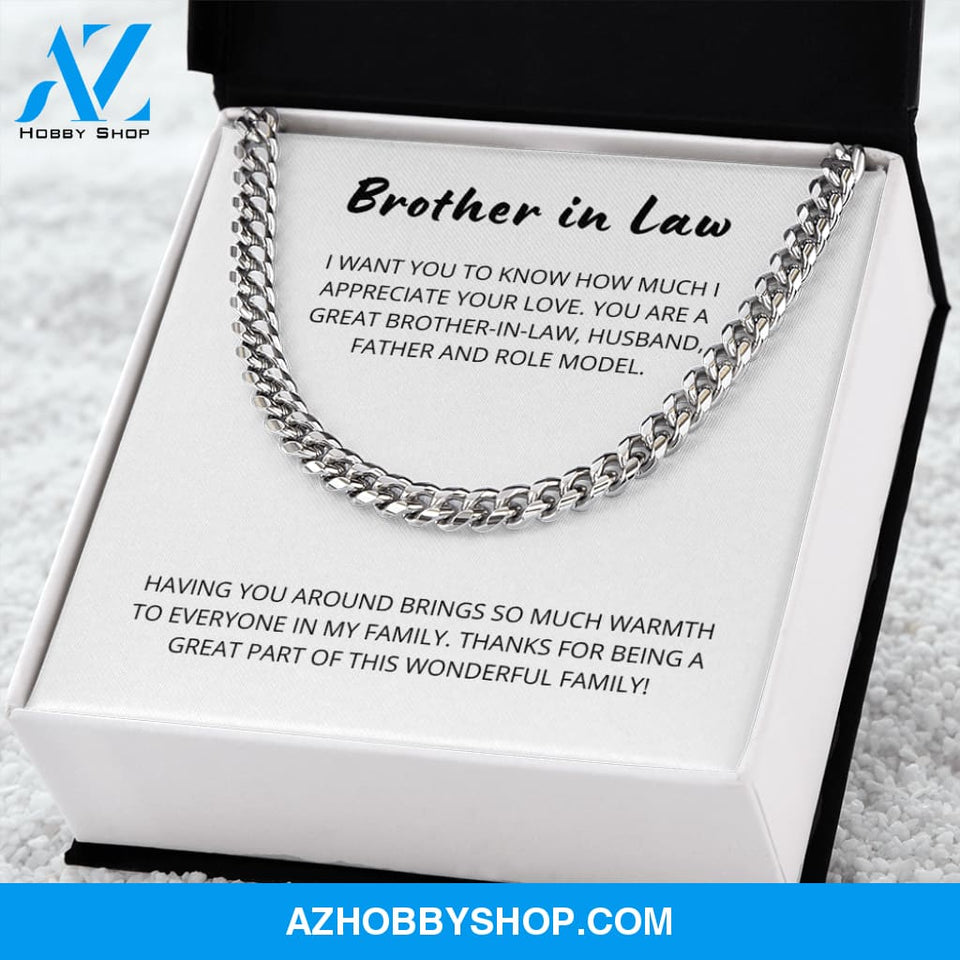 Brother in Law - Part of a Family - Cuban Link Chain