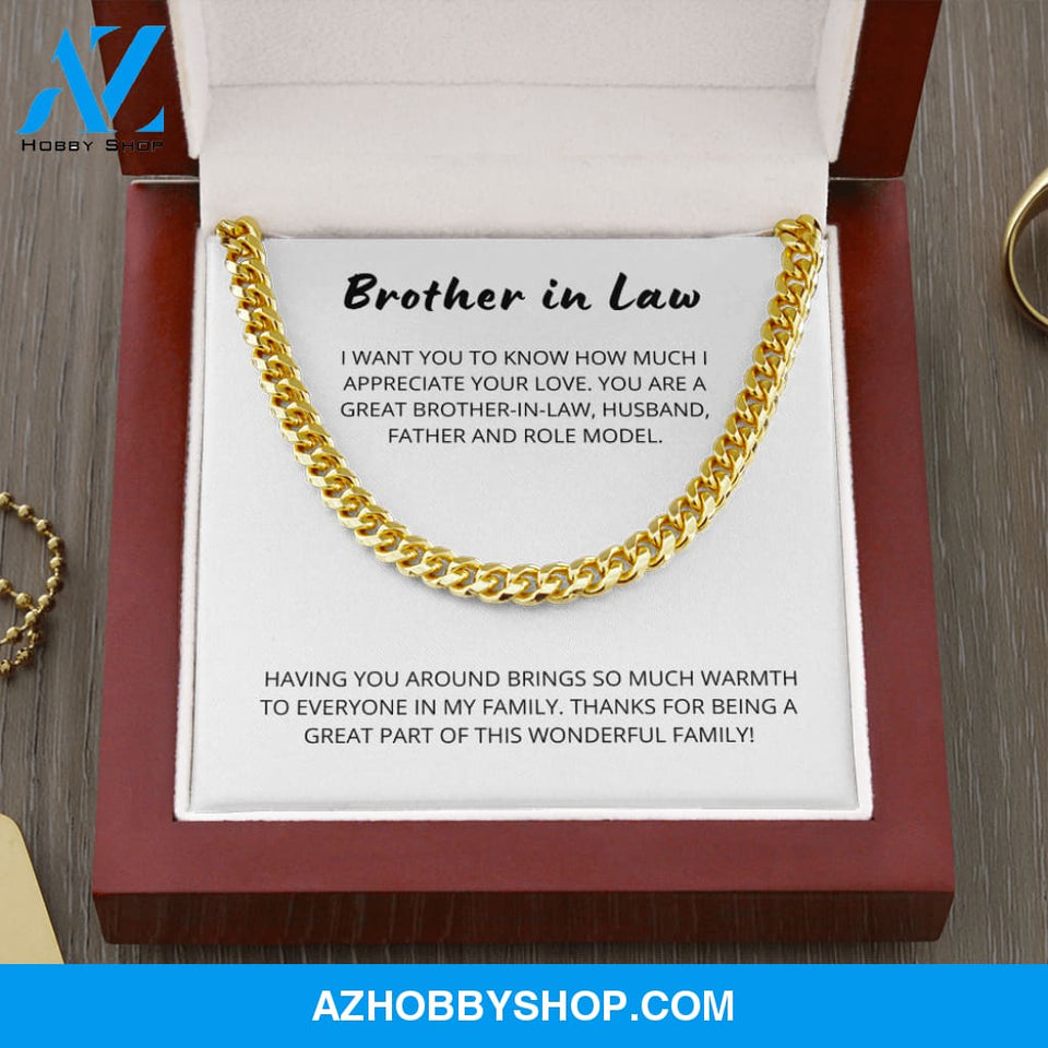 Brother in Law - Part of a Family - Cuban Link Chain