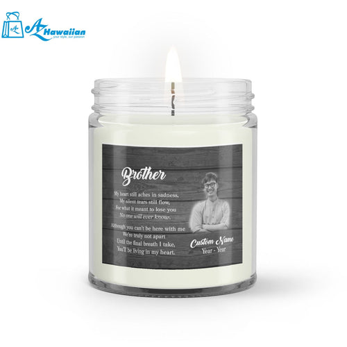 Brother Memorial Candle| Brother Rememberance Soy Wax Glass Candle, Bereavement Sympathy Gifts for Loss of Brother