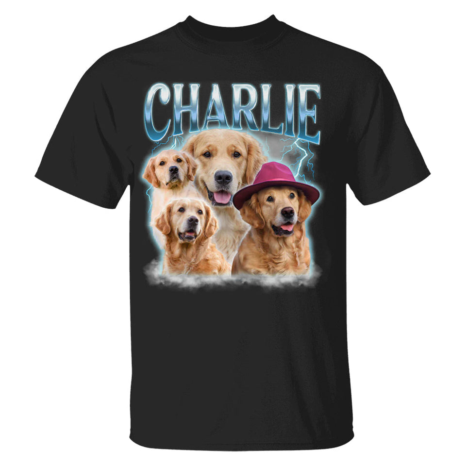 Custom Pet Face Vintage T-Shirt, Personalized Pet Photo Shirt