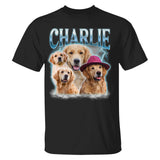 Custom Pet Face Vintage T-Shirt, Personalized Pet Photo Shirt
