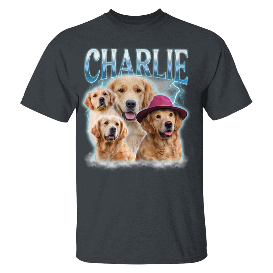 Custom Pet Face Vintage T-Shirt, Personalized Pet Photo Shirt