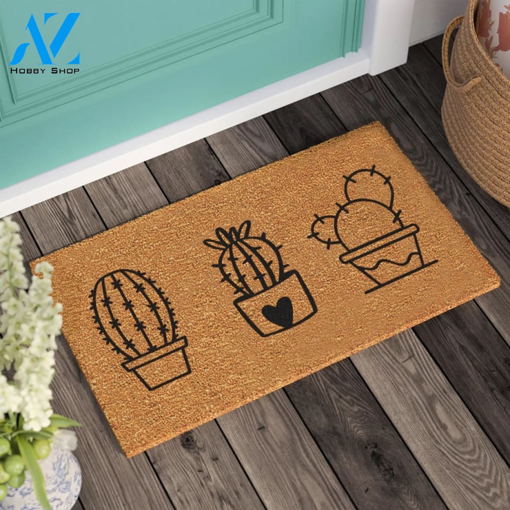 Cactus Doormat New Home Gift Personalized Gift Wedding Gift Welcome Door Mat Personalized Custom Doormat |