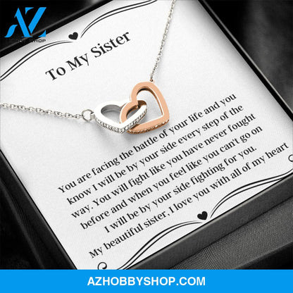 Cancer Gift For Sister, Chemo Gift For Sister, Heart Pendant Cancer Gift, Cancer Support Gift For Sister, Cancer Fighter Gift For Sister