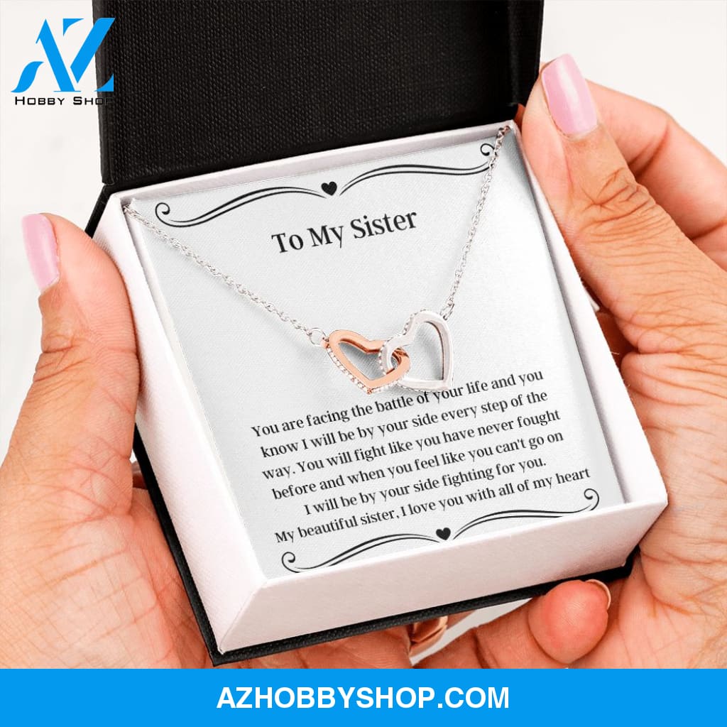 Cancer Gift For Sister, Chemo Gift For Sister, Heart Pendant Cancer Gift, Cancer Support Gift For Sister, Cancer Fighter Gift For Sister
