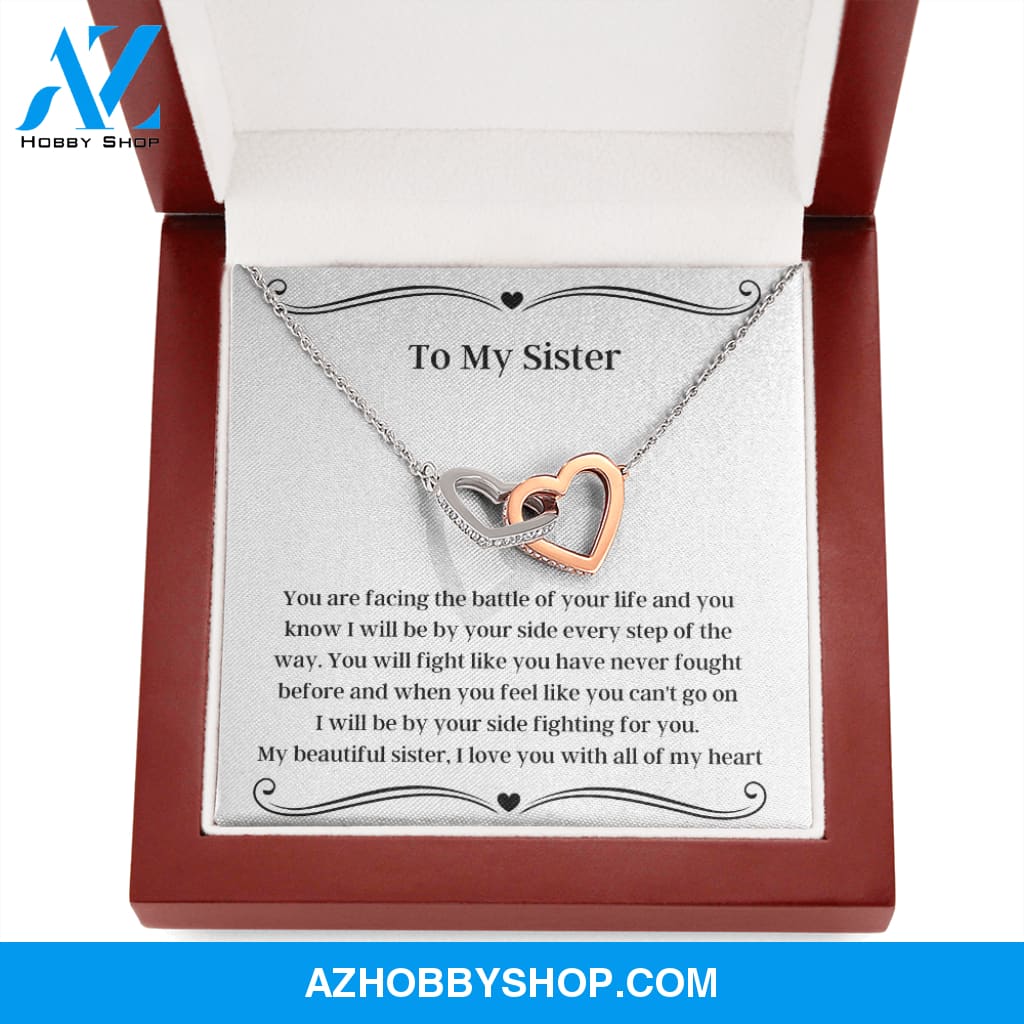 Cancer Gift For Sister, Chemo Gift For Sister, Heart Pendant Cancer Gift, Cancer Support Gift For Sister, Cancer Fighter Gift For Sister