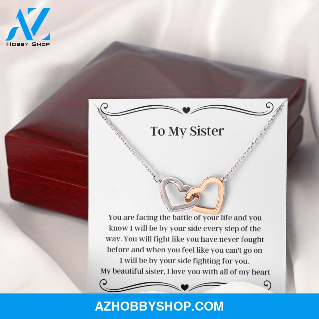 Cancer Gift For Sister, Chemo Gift For Sister, Heart Pendant Cancer Gift, Cancer Support Gift For Sister, Cancer Fighter Gift For Sister