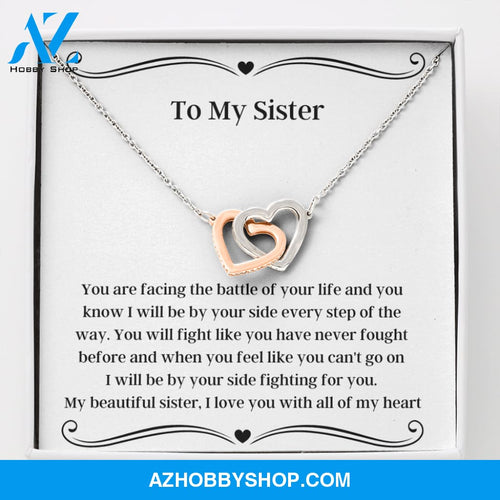 Cancer Gift For Sister, Chemo Gift For Sister, Heart Pendant Cancer Gift, Cancer Support Gift For Sister, Cancer Fighter Gift For Sister