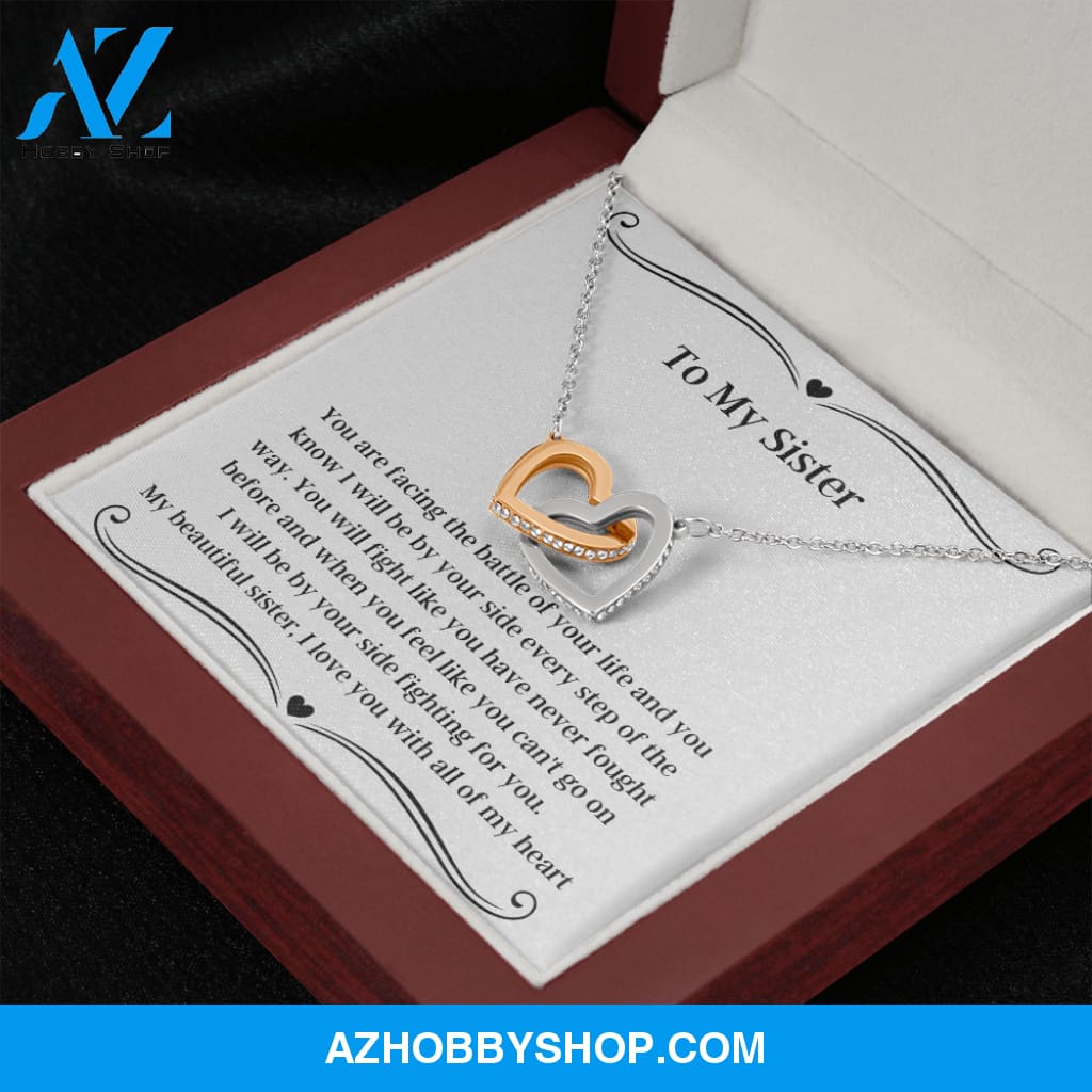 Cancer Gift For Sister, Chemo Gift For Sister, Heart Pendant Cancer Gift, Cancer Support Gift For Sister, Cancer Fighter Gift For Sister
