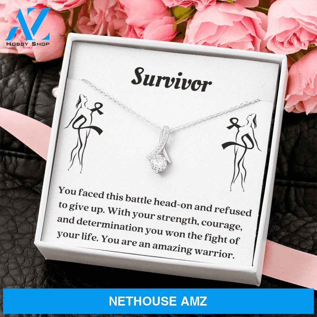 Cancer Survivor Gift, Warrior Gift Necklace, Cancer Fighter Gift, Survivor Gift, Cancer Warrior Gift, Beat Cancer Gift, Empowerment Gift