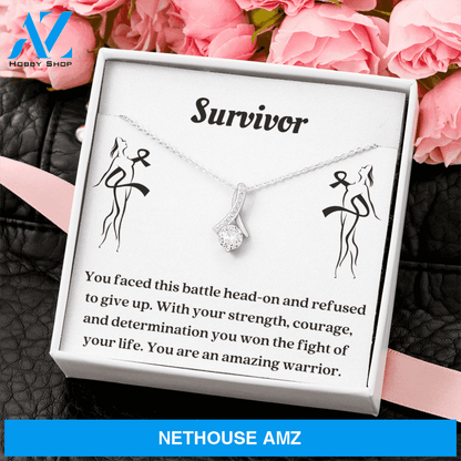Cancer Survivor Gift, Warrior Gift Necklace, Cancer Fighter Gift, Survivor Gift, Cancer Warrior Gift, Beat Cancer Gift, Empowerment Gift