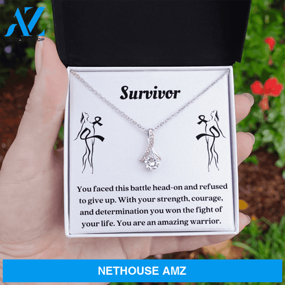 Cancer Survivor Gift, Warrior Gift Necklace, Cancer Fighter Gift, Survivor Gift, Cancer Warrior Gift, Beat Cancer Gift, Empowerment Gift