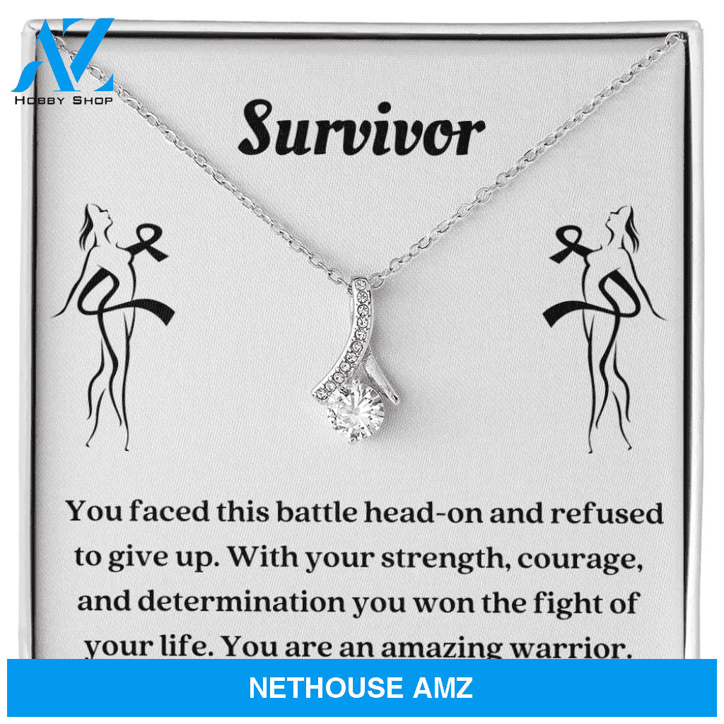 Cancer Survivor Gift, Warrior Gift Necklace, Cancer Fighter Gift, Survivor Gift, Cancer Warrior Gift, Beat Cancer Gift, Empowerment Gift