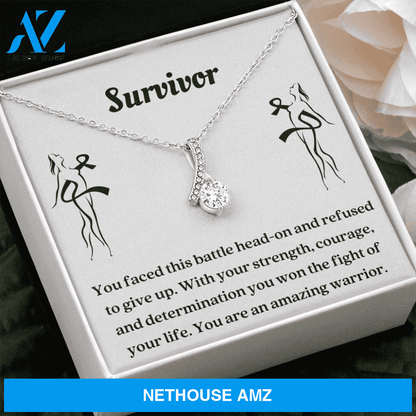 Cancer Survivor Gift, Warrior Gift Necklace, Cancer Fighter Gift, Survivor Gift, Cancer Warrior Gift, Beat Cancer Gift, Empowerment Gift