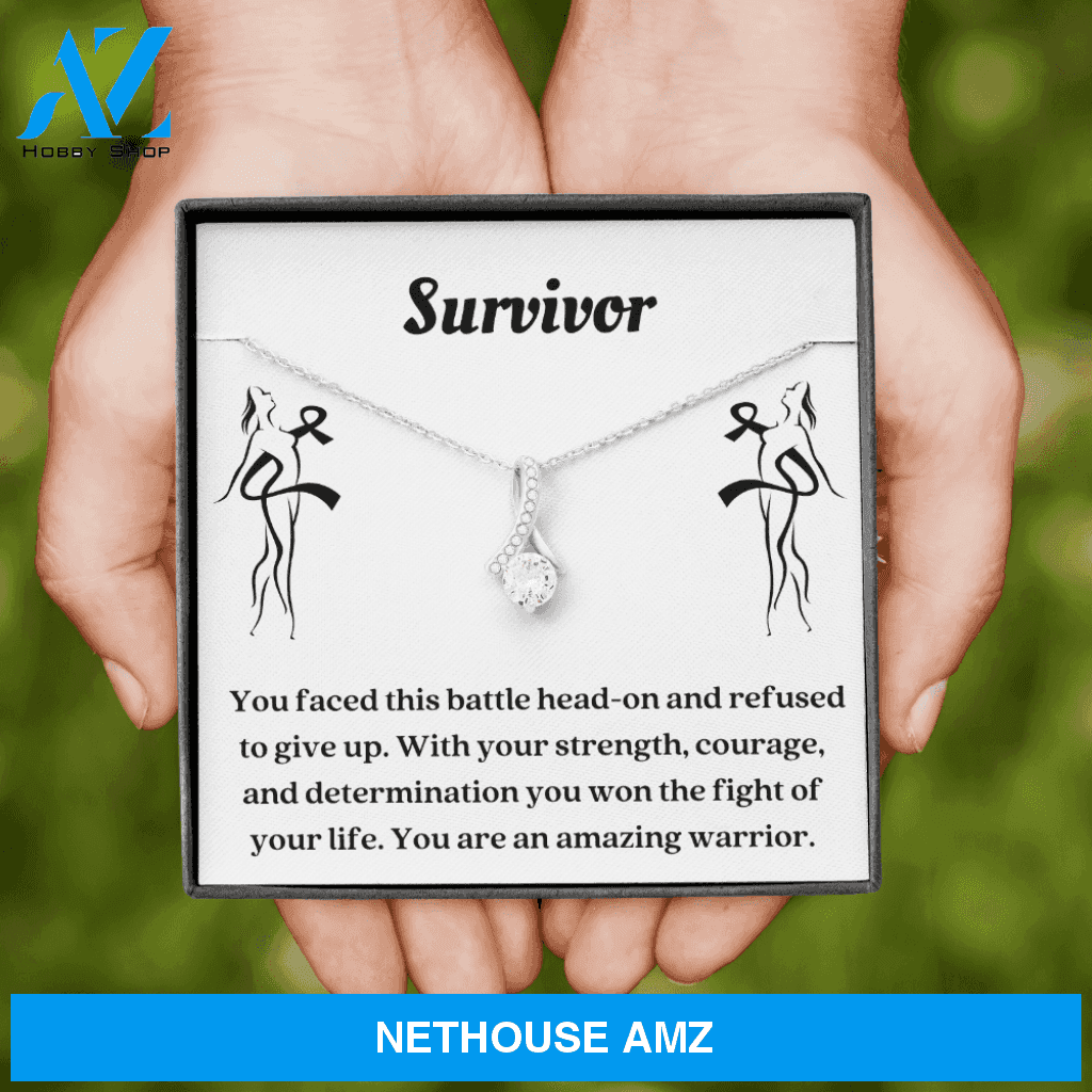 Cancer Survivor Gift, Warrior Gift Necklace, Cancer Fighter Gift, Survivor Gift, Cancer Warrior Gift, Beat Cancer Gift, Empowerment Gift
