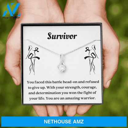 Cancer Survivor Gift, Warrior Gift Necklace, Cancer Fighter Gift, Survivor Gift, Cancer Warrior Gift, Beat Cancer Gift, Empowerment Gift