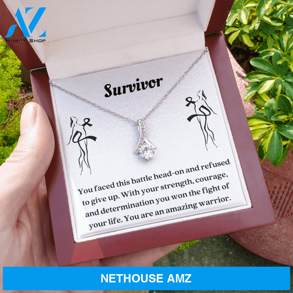 Cancer Survivor Gift, Warrior Gift Necklace, Cancer Fighter Gift, Survivor Gift, Cancer Warrior Gift, Beat Cancer Gift, Empowerment Gift