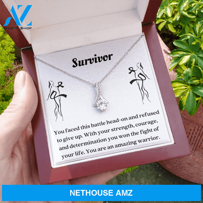 Cancer Survivor Gift, Warrior Gift Necklace, Cancer Fighter Gift, Survivor Gift, Cancer Warrior Gift, Beat Cancer Gift, Empowerment Gift