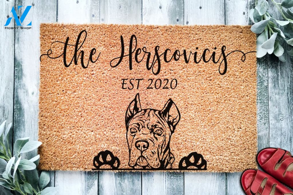 Cane Corso Personalized Doormat Mastiff Dog Custom Doormat Welcome Mat Housewarming Gift Last Name Doormat