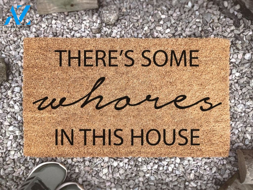Cardi B Doormat - WAP Mat - Cardi B - Custom Coir Mat - Music Gift - Welcome Mat - There's Some Whores In This House