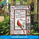 Cardinal painting, Gift for bird lover, Because someone we love is in heaven - Heaven Flag