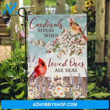 Cardinals painting, White flower, Cardinals appear Loved ones near - Heaven Flag