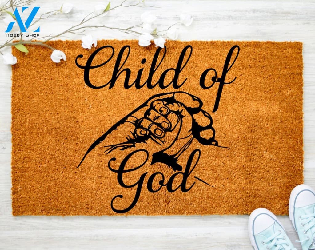 Child of God Doormat Christ Bible Jesus Decorating Doormat Jesus Doormat Porch Decor Porch Decor