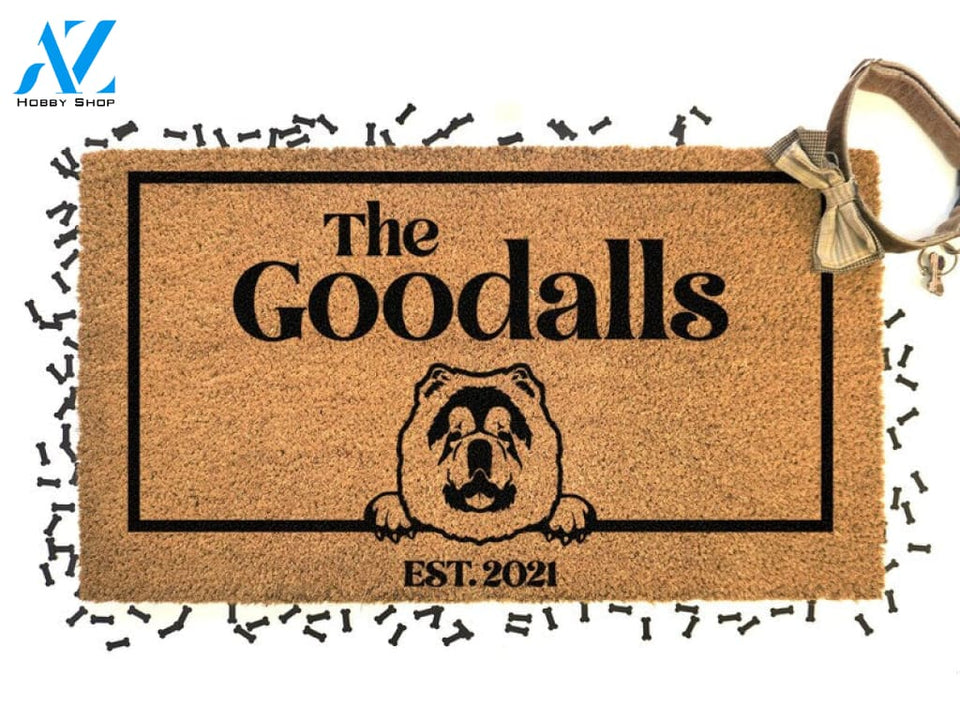 Chow Chow Dog Door Mat - Dog Doormat- Custom Pet Breed - Personalized Animal Doormat - Chow Chow Gifts - Couples Gift -