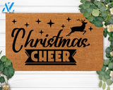 Christmas Cheer Funny Front Doormat New Home Owner Last Name Rug Present For Her & Him Custom