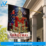 Christmas, cross, Christmas is nothing without Christ - Jesus Flag