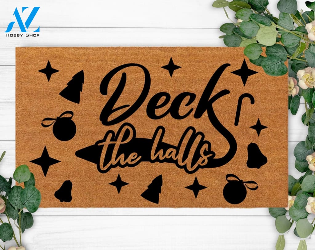 Christmas custom Doormat Cute Front Doormat Family Name Present For Her & Him House Warming Gift
