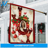 Christmas decor, Happy Christmas, Red cardinal, Joy - Jesus Flag