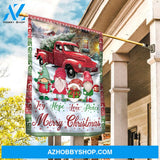 Christmas decoration, Lovely elfs, Red truck, Joy, hope, love, peace, Merry Christmas - Jesus Flag