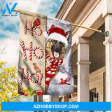 Christmas hat, Lovely German Shepherd, Colorful cardinal, Ho ho ho - Jesus Flag