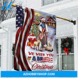 Christmas vibe, Christmas gift, Lamb of God, We wish you ameri Christmas - Jesus Flag