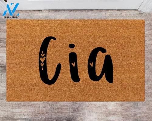Cia Doormats Last Name Rug Monogram Rug Closing Gift Funny Doormat Christmas Doormat Outdoor Rug Wedding Gift