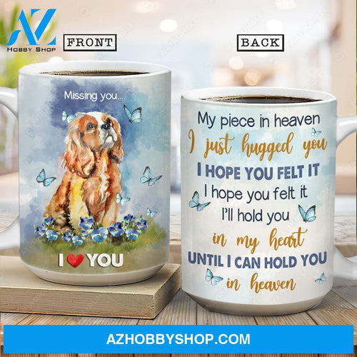 Cocker Spaniel drawing, Dog painting, I'll hold you in my heart - Heaven AOP Mug