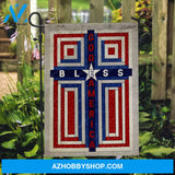 Colorful flag, White star, God bless America - Jesus Flag
