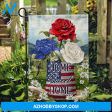 Colorful rose, USA flag, Home sweet home - Jesus Flag