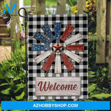 Colorful windmill, Red star, Unique flag, Welcome - Jesus Flag