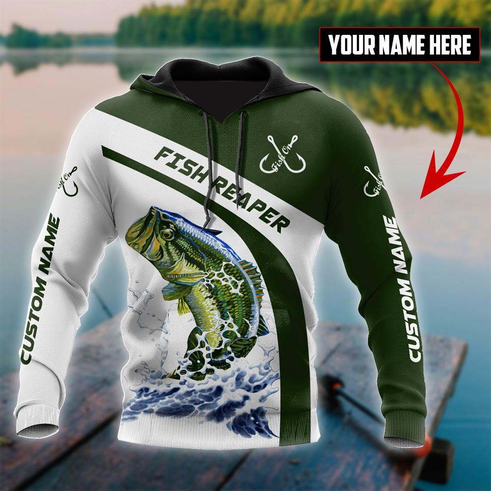 Fishing Gifts Bass Fishing Design Personalized Unisex Hoodie