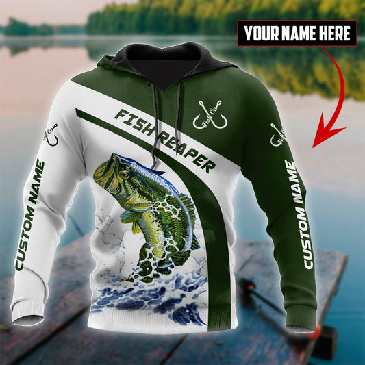 Fishing Gifts Bass Fishing Design Personalized Unisex Hoodie