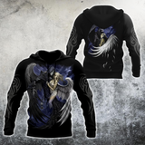 Unisex Hoodie All Over Print Skull Gifts Skull And The Girl Unisex Hoodie