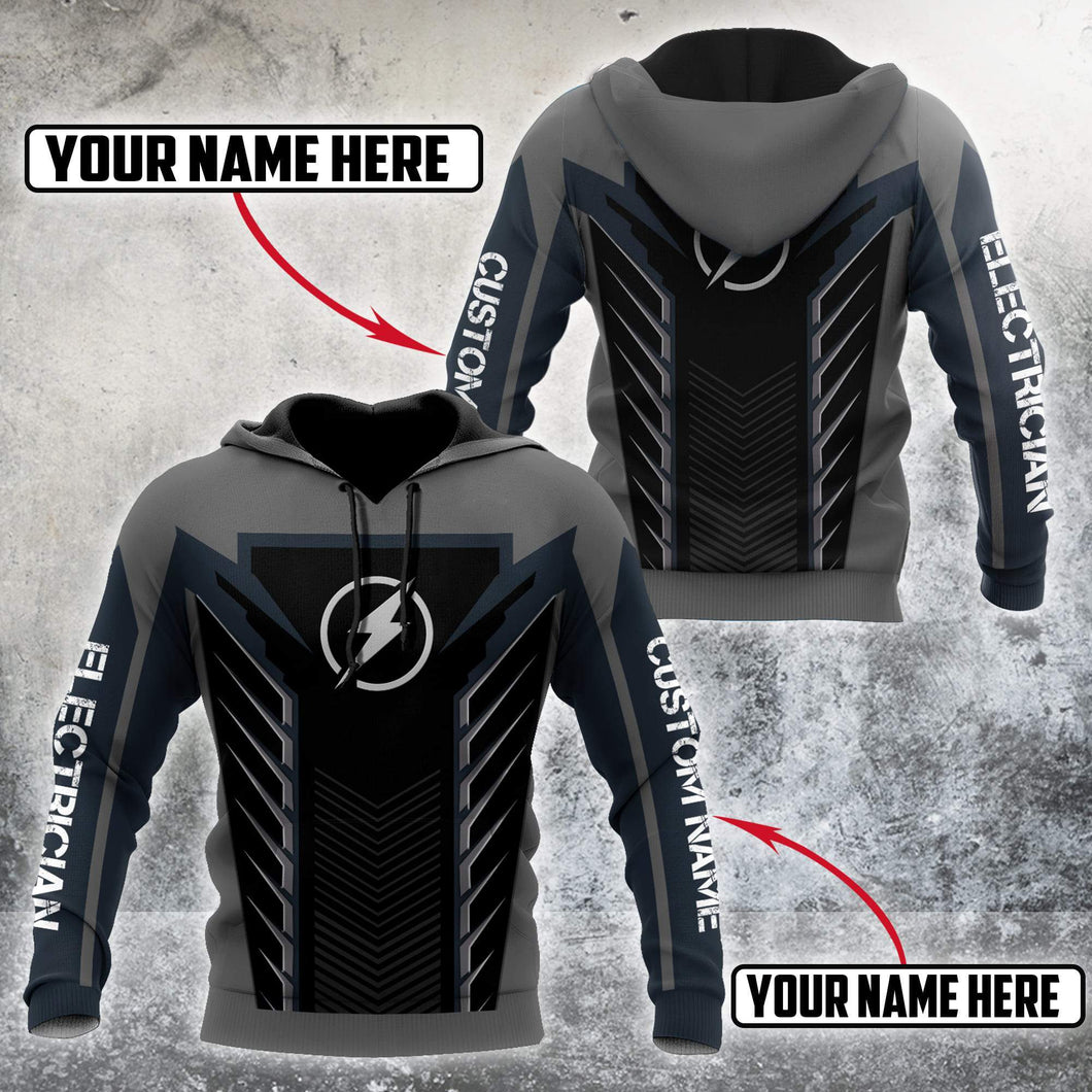 Electrician Gifts Electrician Personalized All Over Printed Unisex Hoodie Labour Day Gifts