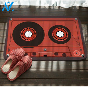 Personalized Name Family House Creative Vintage Cassette Doormat Indoor And Outdoor Doormat Warm House Gift Welcome Mat Birthday Gift For Cassette Lovers Music Lover