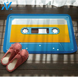 Personalized Name Family House Creative Vintage Cassette Doormat Indoor And Outdoor Doormat Warm House Gift Welcome Mat Birthday Gift For Cassette Lovers Music Lover