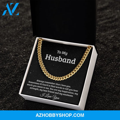 Cuban Link Chain for Husband, soulmate