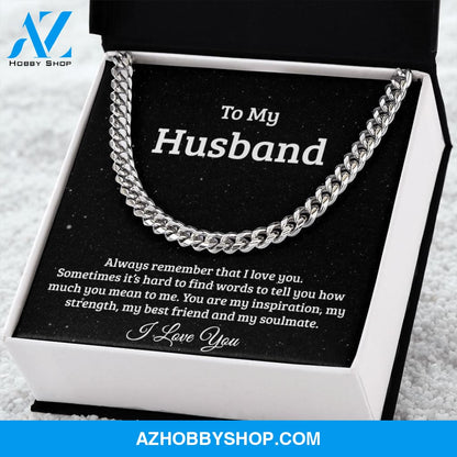 Cuban Link Chain for Husband, soulmate