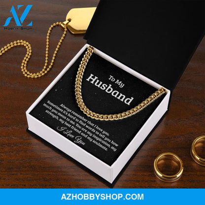 Cuban Link Chain for Husband, soulmate